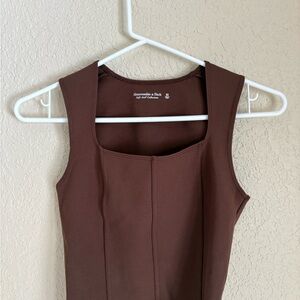 Abercrombie & Fitch Chocolate Brown Square Neck Tank